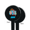 Superhero in the City Black Plastic 7" Stir Stick - Single Sided - Round - Front & Back