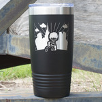 Superhero in the City 20 oz Stainless Steel Tumbler - Black - Double Sided (Personalized)