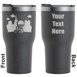 Superhero in the City RTIC Tumbler - Black - Engraved Front & Back (Personalized)