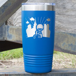 Superhero in the City 20 oz Stainless Steel Tumbler - Royal Blue - Single Sided