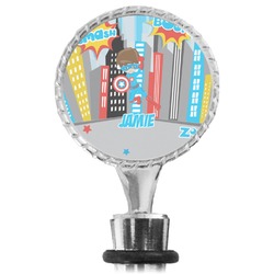 Superhero in the City Wine Bottle Stopper (Personalized)