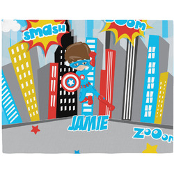 Superhero in the City Woven Fabric Placemat - Twill w/ Name or Text