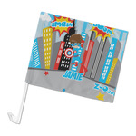 Superhero in the City Car Flag - Large (Personalized)