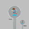 Superhero in the City Clear Plastic 7" Stir Stick - Round - Front & Back