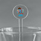 Superhero in the City Clear Plastic 7" Stir Stick - Round - Main