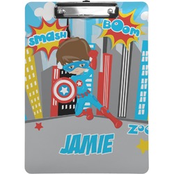 Superhero in the City Clipboard (Letter Size) (Personalized)