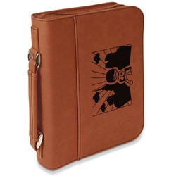 Superhero in the City Leatherette Bible Cover with Handle & Zipper - Small - Double Sided