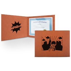 Superhero in the City Leatherette Certificate Holder