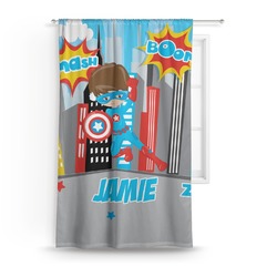 Superhero in the City Curtain - 50"x84" Panel (Personalized)