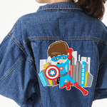 Superhero in the City Twill Iron On Patch - Custom Shape - 3XL