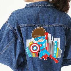 Superhero in the City Twill Iron On Patch - Custom Shape - 3XL - Set of 4