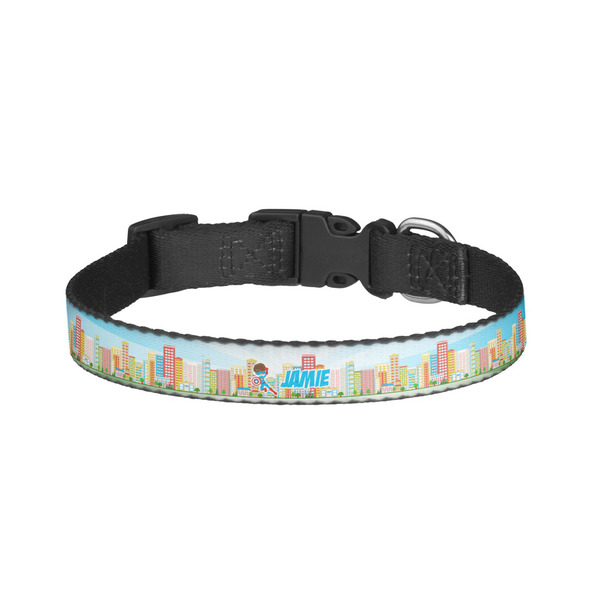 Custom Superhero in the City Dog Collar - Small (Personalized)