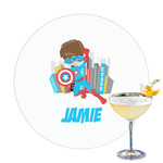 Superhero in the City Printed Drink Topper - 3.25" (Personalized)