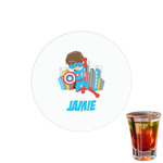 Superhero in the City Printed Drink Topper - 1.5" (Personalized)