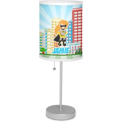 Superhero in the City 7" Drum Lamp with Shade Polyester (Personalized)