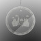 Superhero in the City Engraved Glass Ornament - Round (Front)