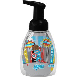 Superhero in the City Foam Soap Bottle - Black (Personalized)