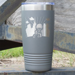 Superhero in the City 20 oz Stainless Steel Tumbler - Grey - Single Sided