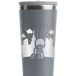 Superhero in the City RTIC Everyday Tumbler with Straw - 28oz - Grey - Double-Sided (Personalized)