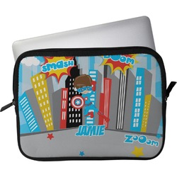 Superhero in the City Laptop Sleeve / Case - 15" (Personalized)