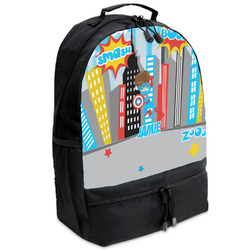 Superhero in the City Backpacks - Black (Personalized)