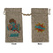 Superhero in the City Large Burlap Gift Bags - Front & Back