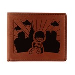 Superhero in the City Leatherette Bifold Wallet