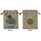 Superhero in the City Medium Burlap Gift Bag - Front and Back