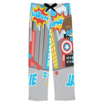 Superhero in the City Mens Pajama Pants - XS (Personalized)