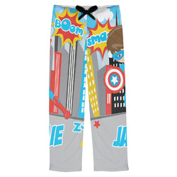 Superhero in the City Mens Pajama Pants - XL (Personalized)