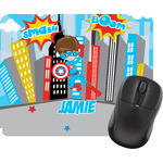 Superhero in the City Rectangular Mouse Pad (Personalized)