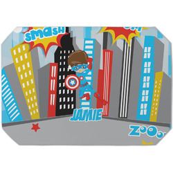 Superhero in the City Dining Table Mat - Octagon (Single-Sided) w/ Name or Text