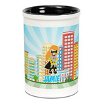 Superhero in the City Ceramic Pencil Holders - Black