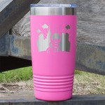 Superhero in the City 20 oz Stainless Steel Tumbler - Pink - Double Sided (Personalized)