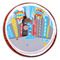 Superhero in the City Printed Icing Circle - Large - On Cookie