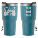 Superhero in the City RTIC Tumbler - Dark Teal - Laser Engraved - Double-Sided (Personalized)