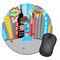 Superhero in the City Round Mouse Pad