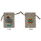 Superhero in the City Small Burlap Gift Bag - Front and Back