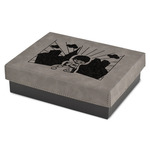 Superhero in the City Small Gift Box w/ Engraved Leather Lid