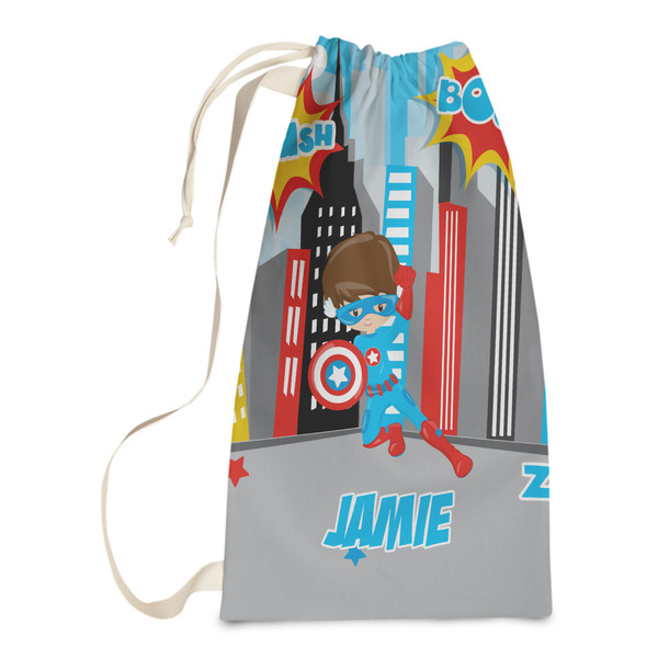 Custom Superhero in the City Laundry Bags - Small (Personalized)