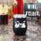 Superhero in the City Stainless Wine Tumblers - Black - Single Sided - In Context