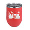 Superhero in the City Stainless Wine Tumblers - Coral - Double Sided - Front