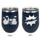 Superhero in the City Stainless Wine Tumblers - Navy - Double Sided - Approval