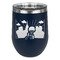 Superhero in the City Stainless Wine Tumblers - Navy - Double Sided - Front