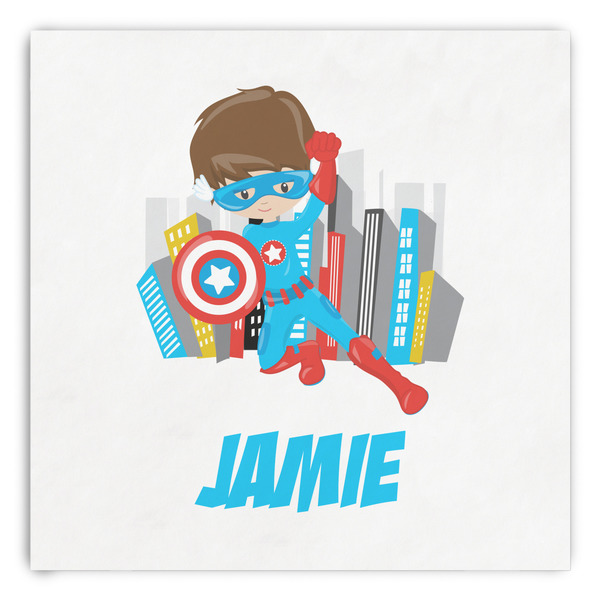 Custom Superhero in the City Paper Dinner Napkins (Personalized)