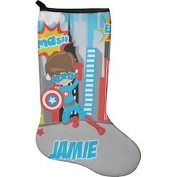 Superhero in the City Holiday Stocking - Neoprene (Personalized)