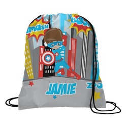 Superhero in the City Drawstring Backpack - Small (Personalized)