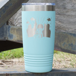 Superhero in the City 20 oz Stainless Steel Tumbler - Teal - Double Sided (Personalized)