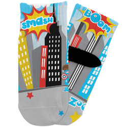 Superhero in the City Toddler Ankle Socks (Personalized)