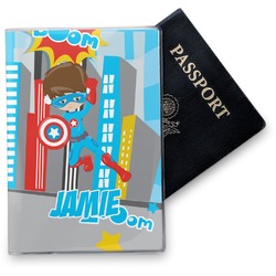 Superhero in the City Vinyl Passport Holder (Personalized)